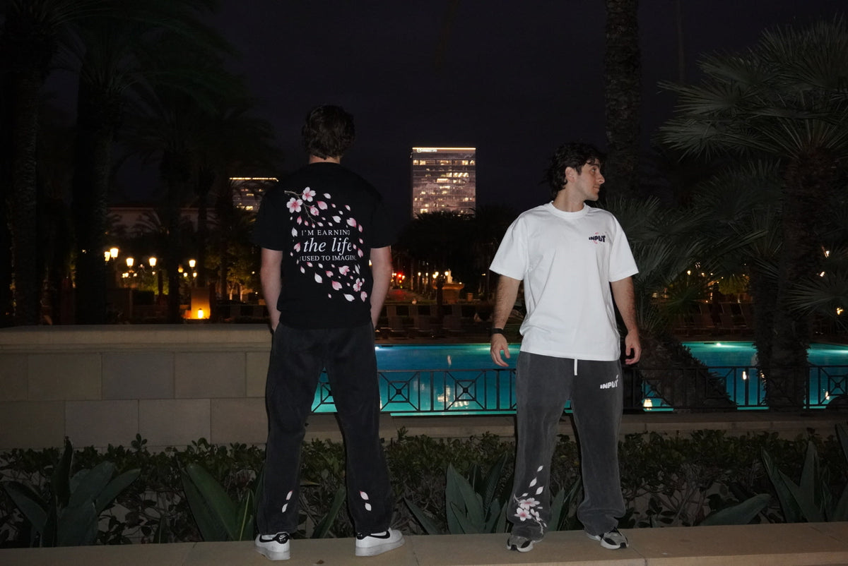 Cherry Blossom tee back print from the INPUT photoshoot