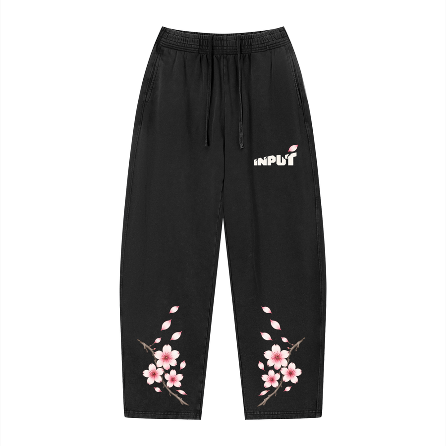 Cherry Blossom Loose Sweatpants, front mockup