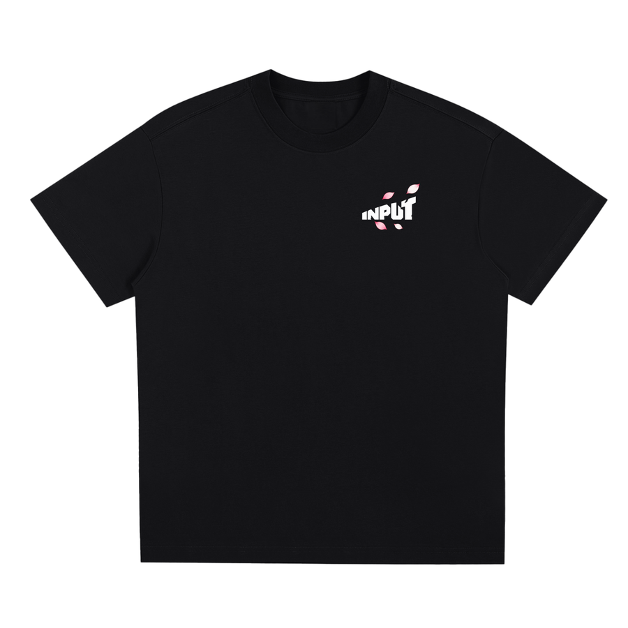 Black Cherry Blossom Tee, front mockup