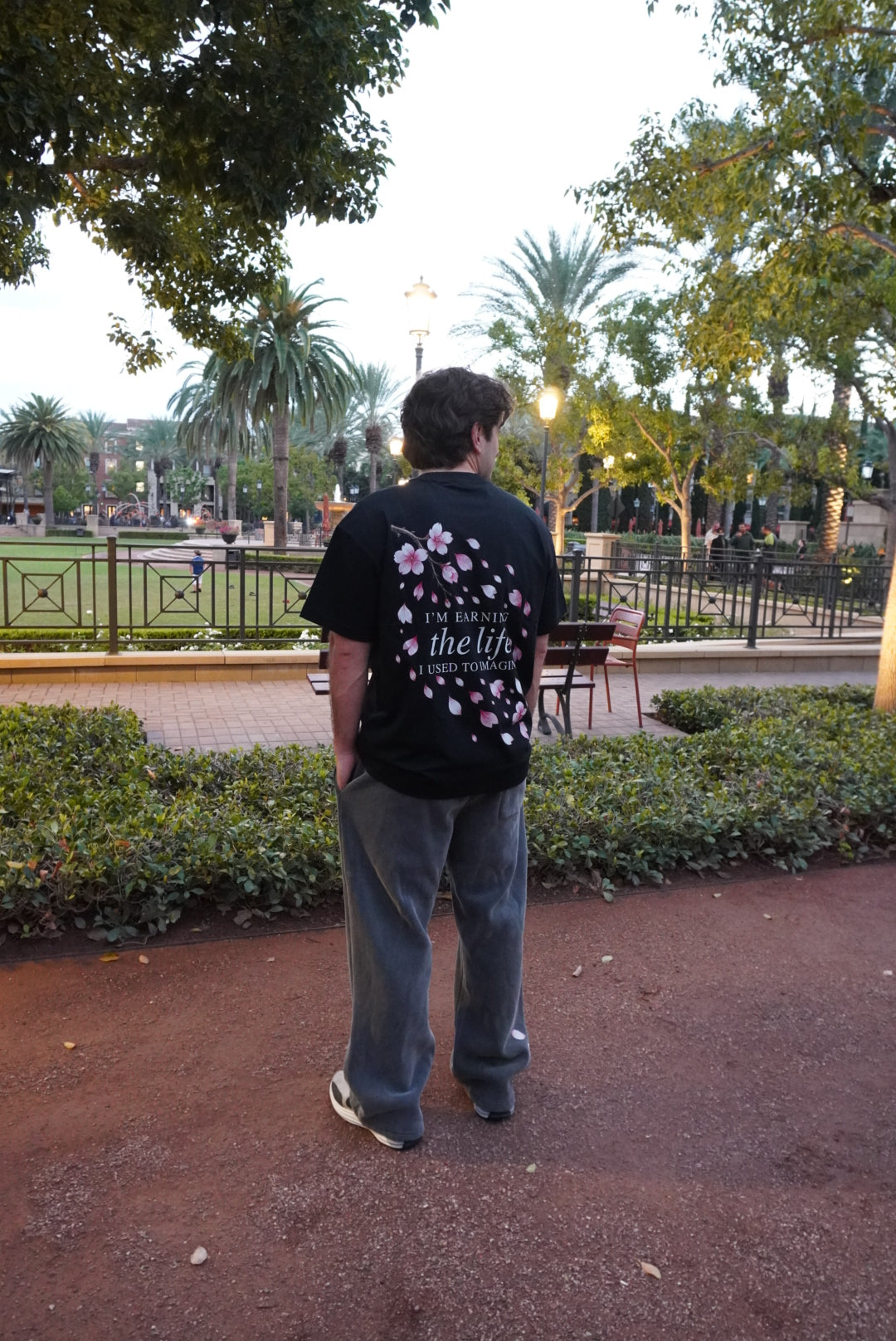 Black Cherry Blossom Tee, On body